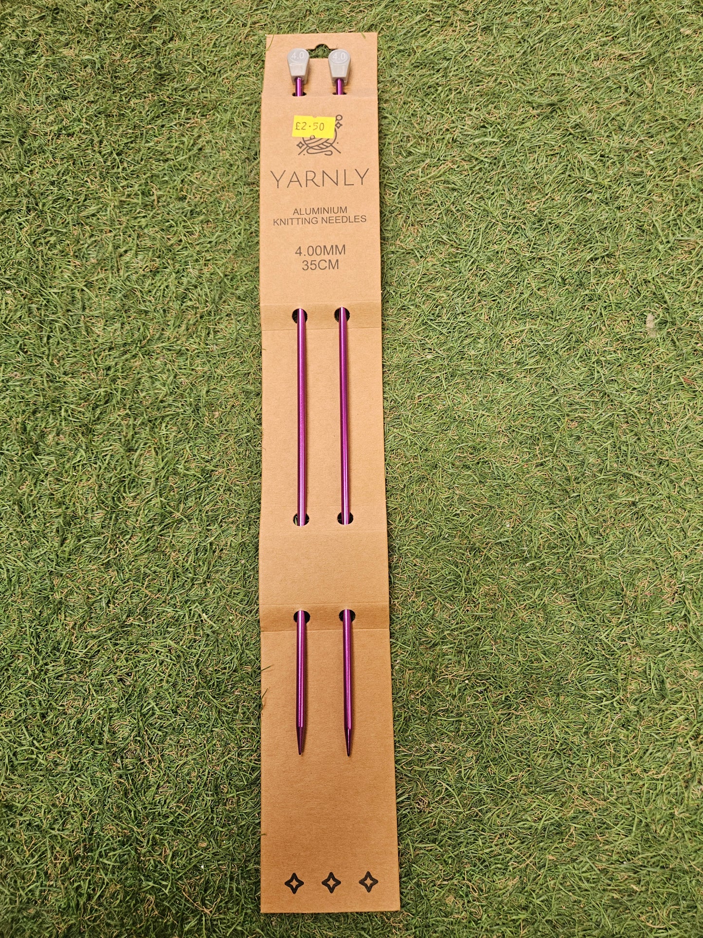 Yarnly Aluminium Knitting Needles 4mm, 35cm