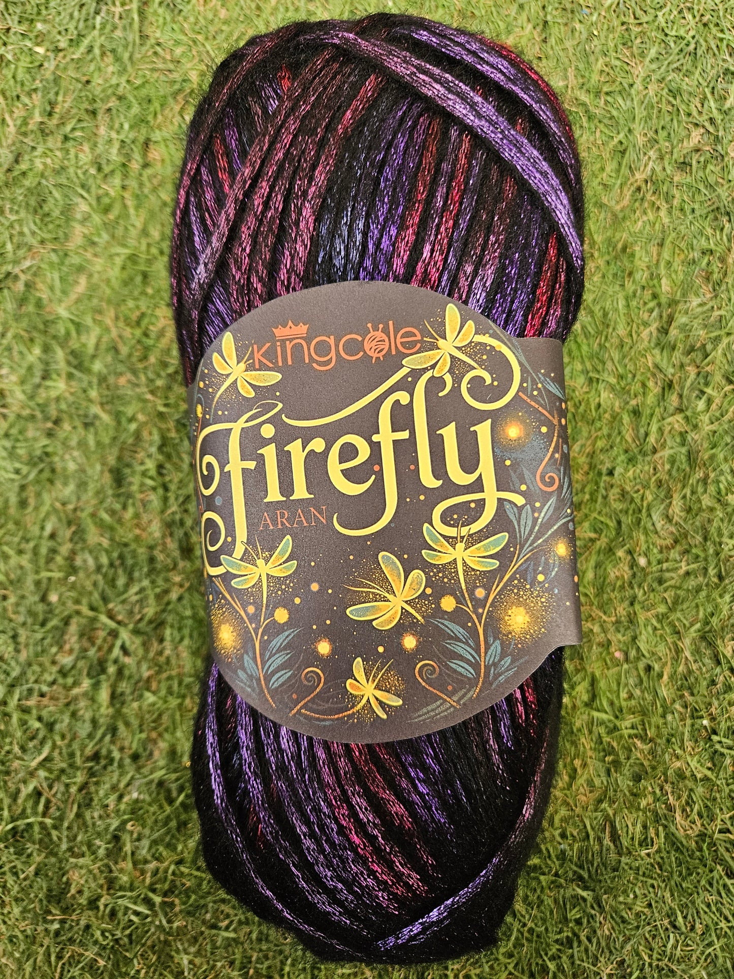 King Cole Firefly Aran 100g Ball (Violet Dropwing)