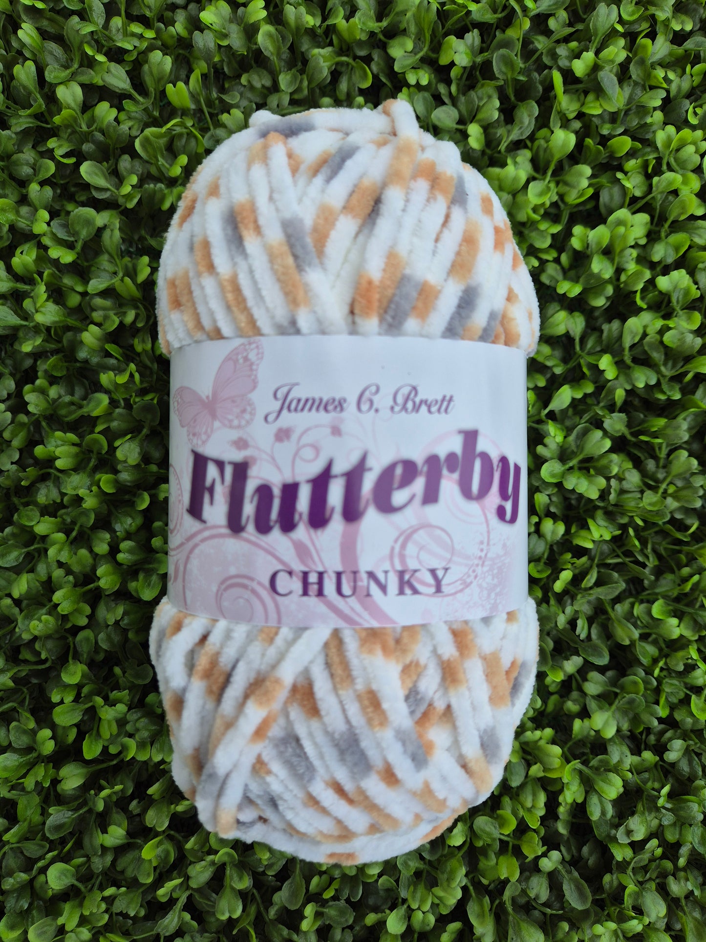 James C Brett Flutterby Chunky B56 Grey/Beige/Cream mixed