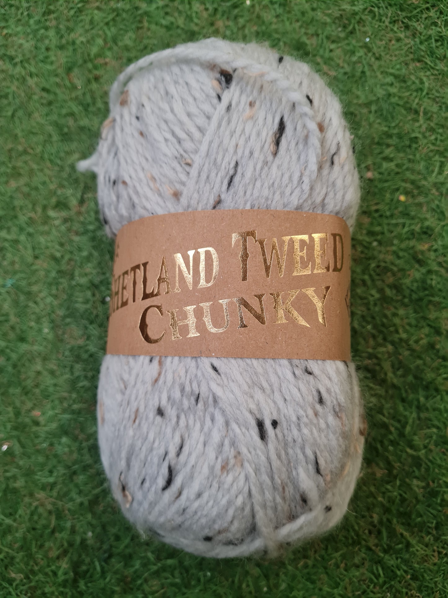 Shetland Tweed Chunky Wool 100g - Grey 1426