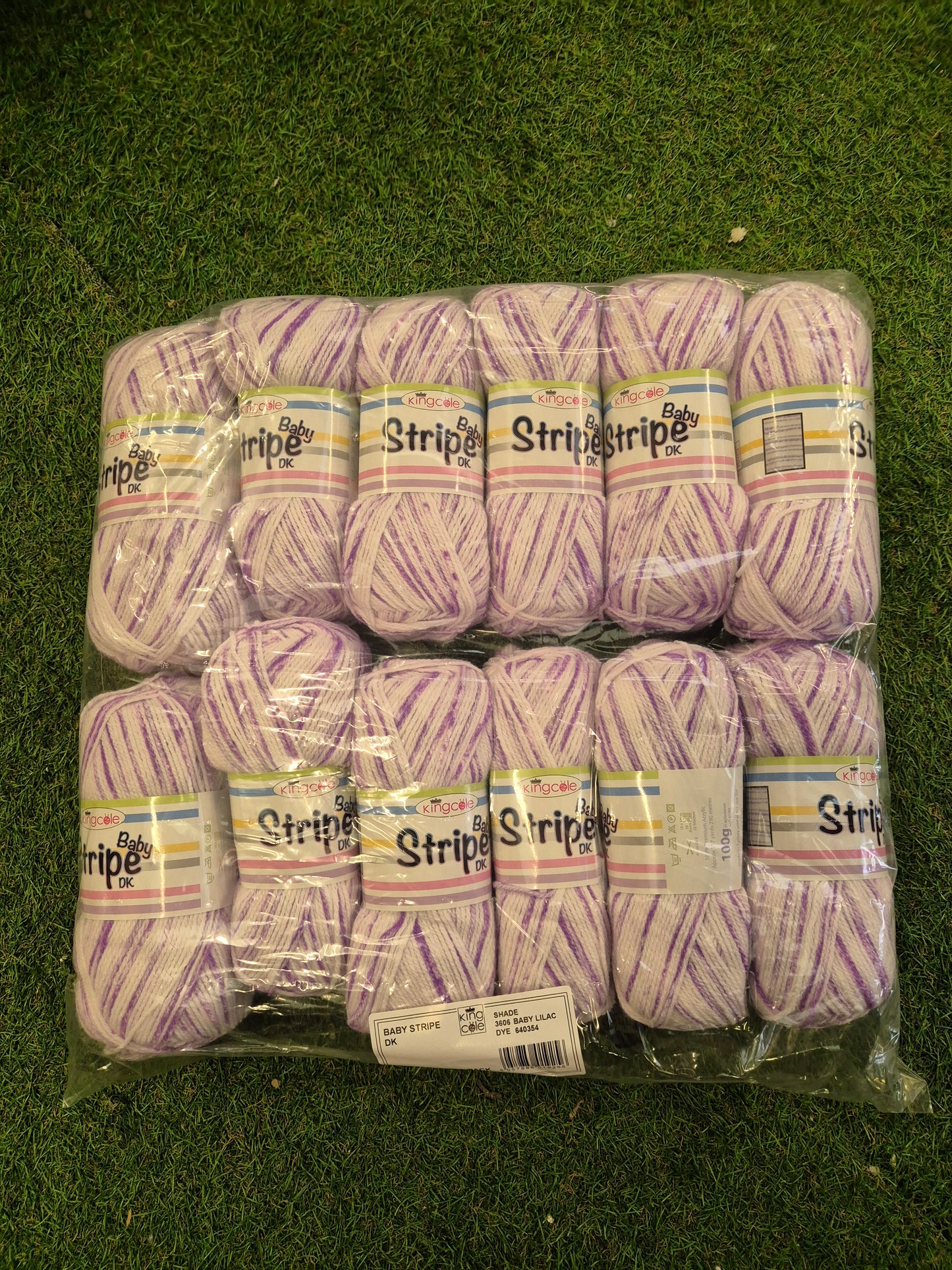 Clearance Bag - King Cole Baby stripe DK 1.2kg Purple FREE POSTAGE