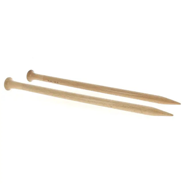 wooden knitting needles 9mm