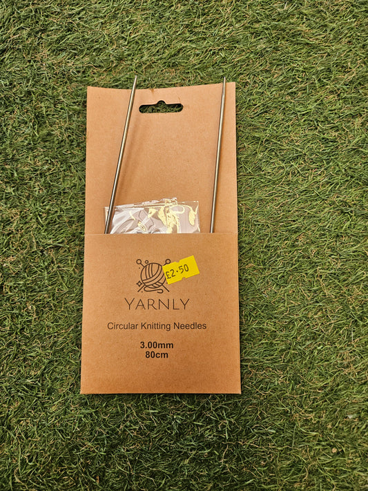 Yarnly Circular Knitting Needles 3mm, 80cm