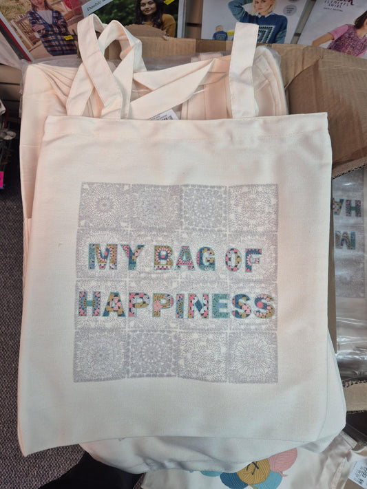 'My Bag Of Happiness' Wool Bag (approx 35cm wide, 40cm long)