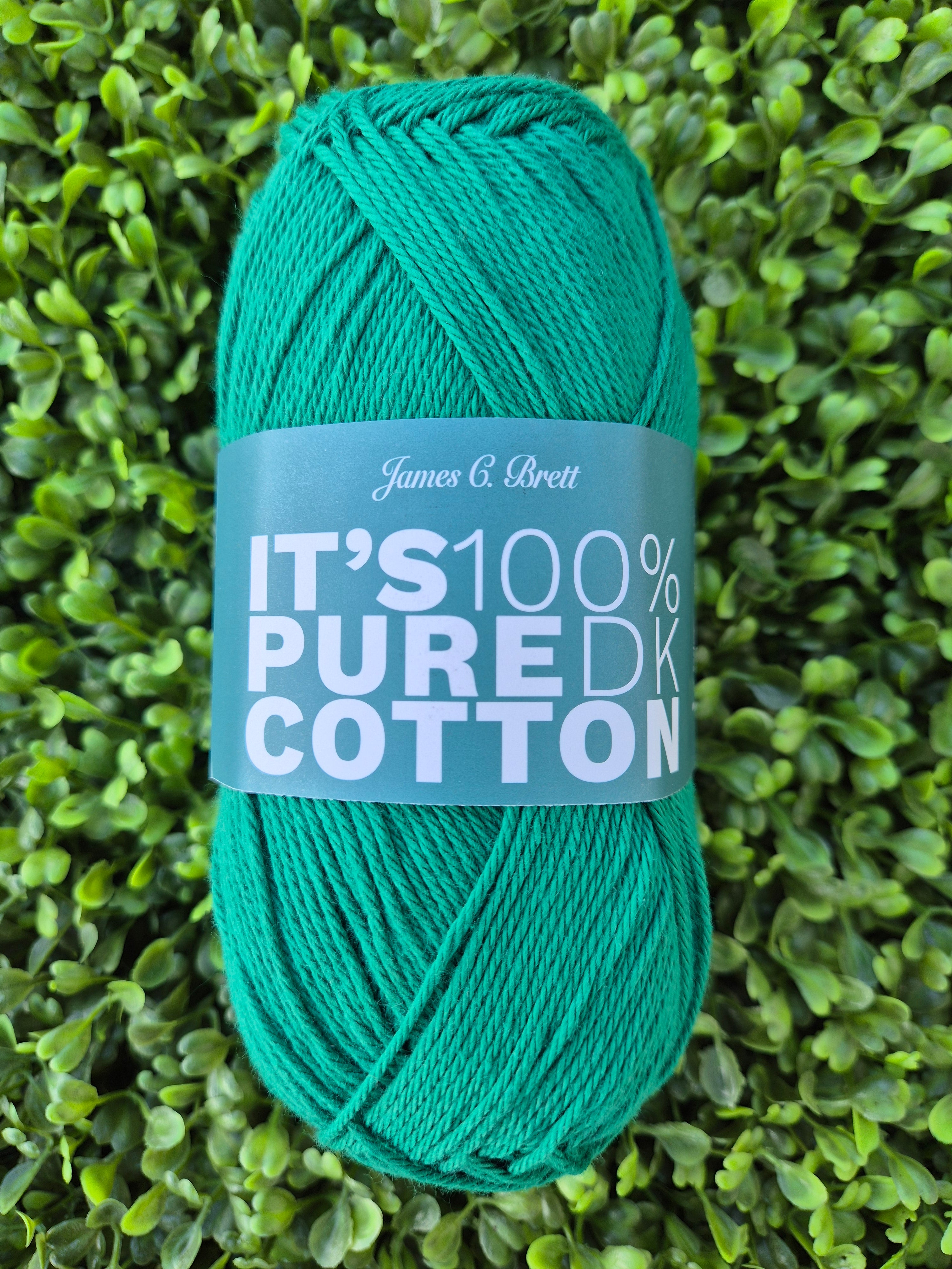 James C Brett It's 100% Pure Cotton DK - Shade IC33 Emerald