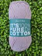 James C Brett It's 100% Pure Cotton DK - Shade IC38 Mauve Lustre