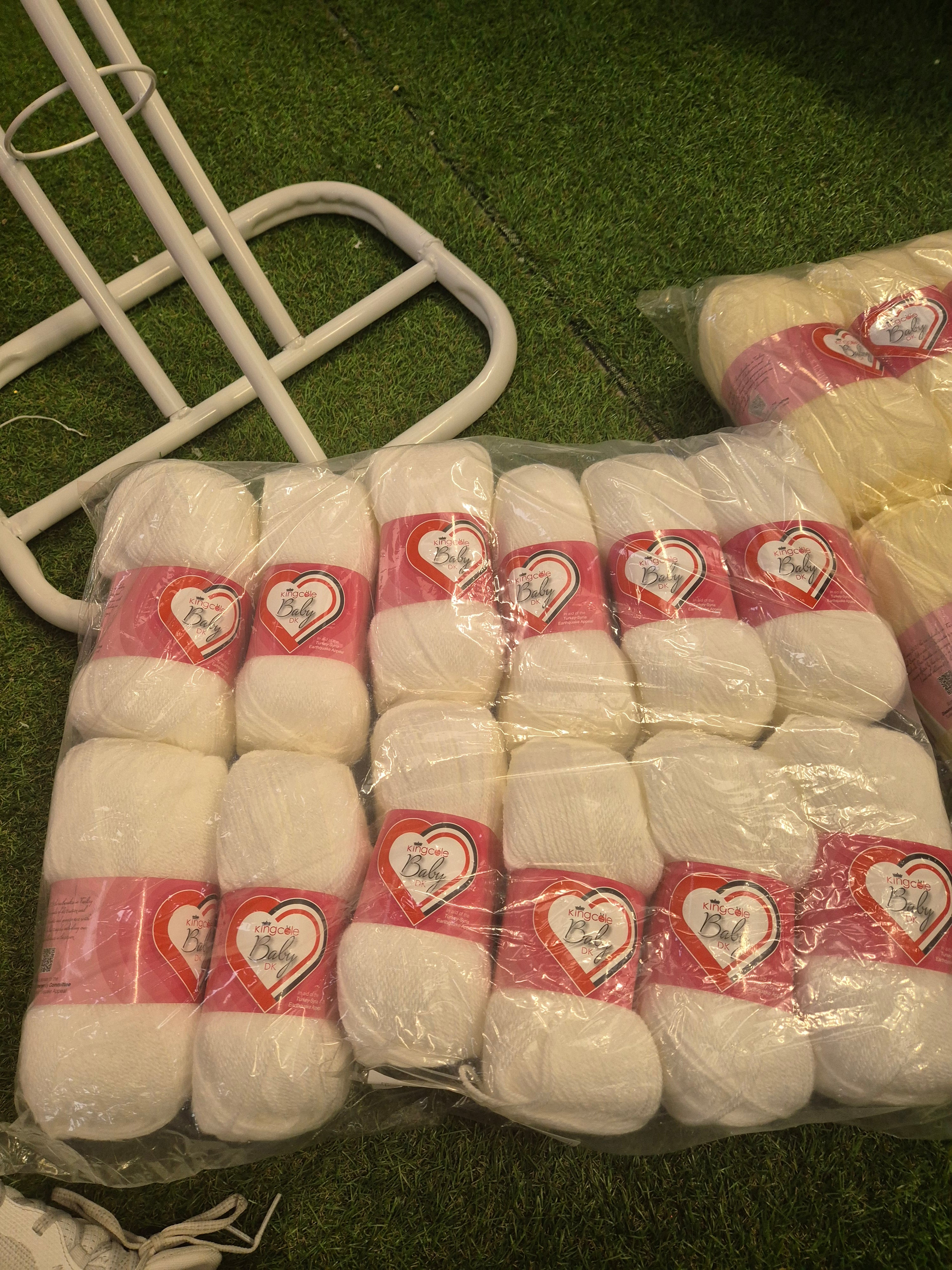 Clearance Bag - King Cole Baby dK white  1.2kg