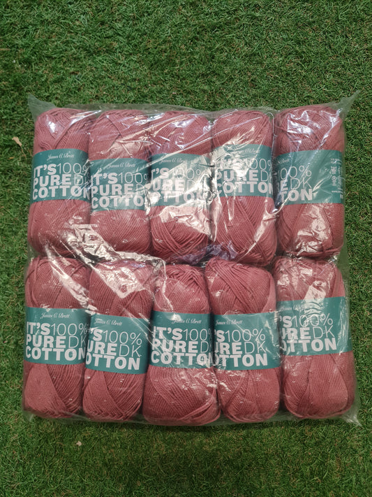 SPECIAL OFFER DELIVERY INCLUDED - 10x Balls It's 100% Pure DK Cotton - Burnt Umber IC47
