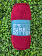 James C Brett It's 100% Pure Cotton DK - Shade IC23 Claret