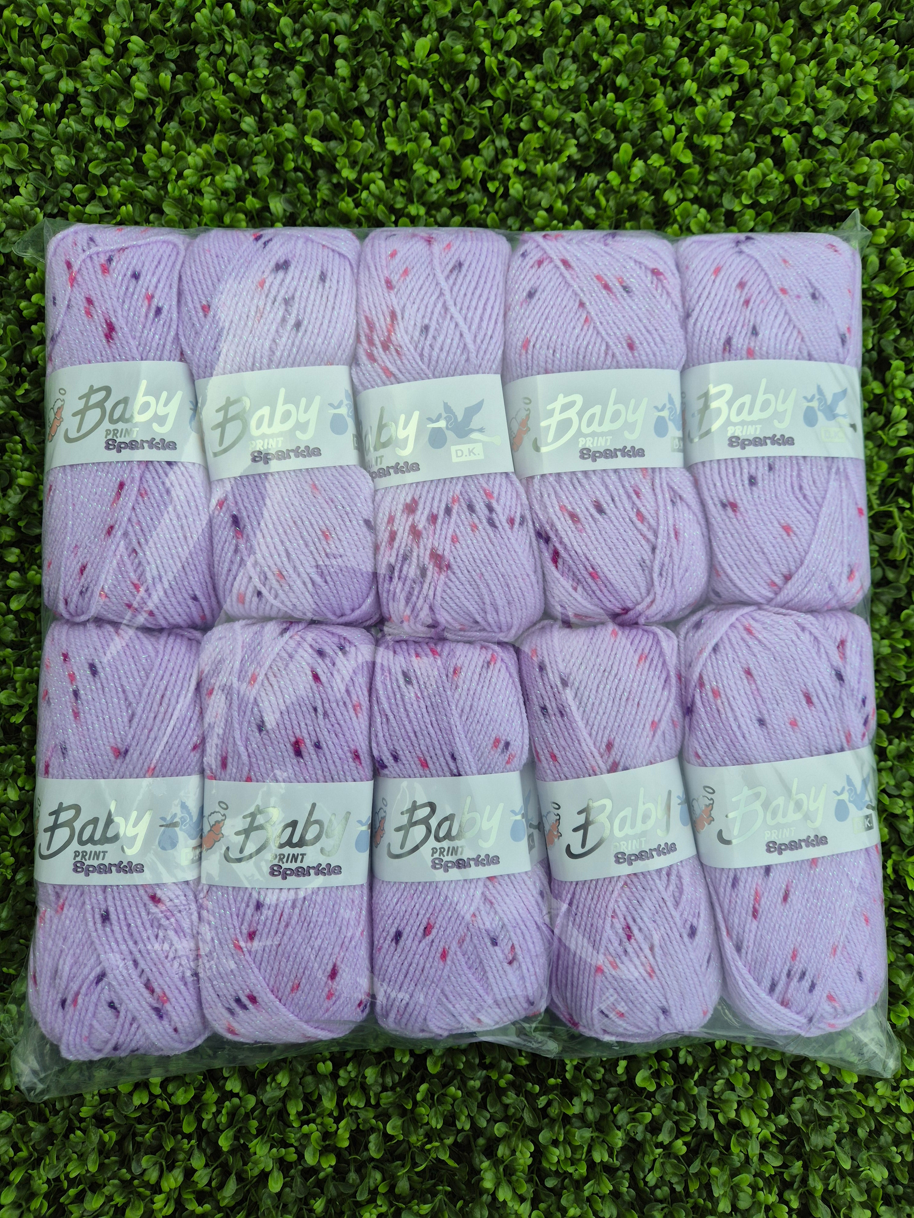Woolcraft Baby Print Sparkle DK Lilac 1658 Bundle ***FREE POSTAGE***