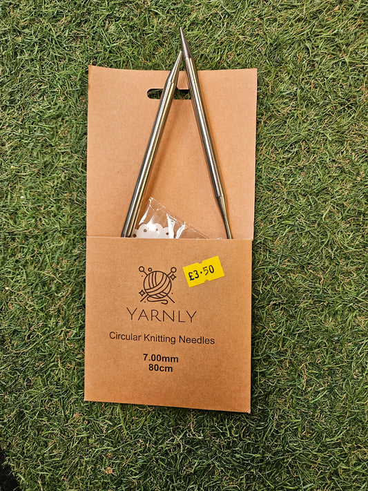 Yarnly Circular Knitting Needles 7mm, 80cm