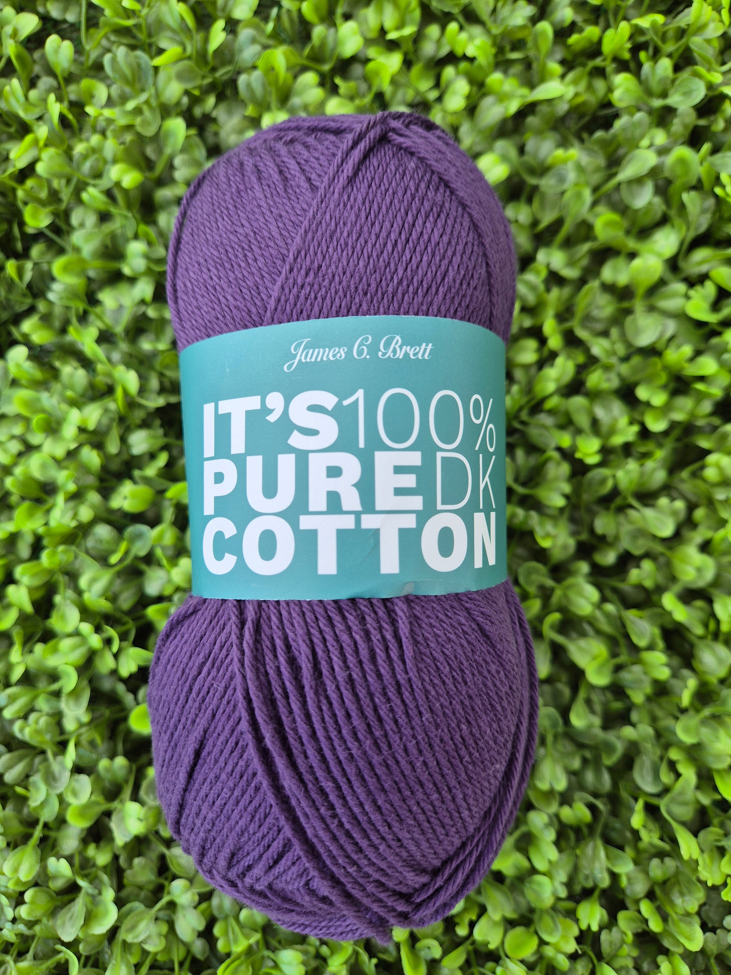 James C Brett It's 100% Pure Cotton DK - Shade IC24 Deep Purple