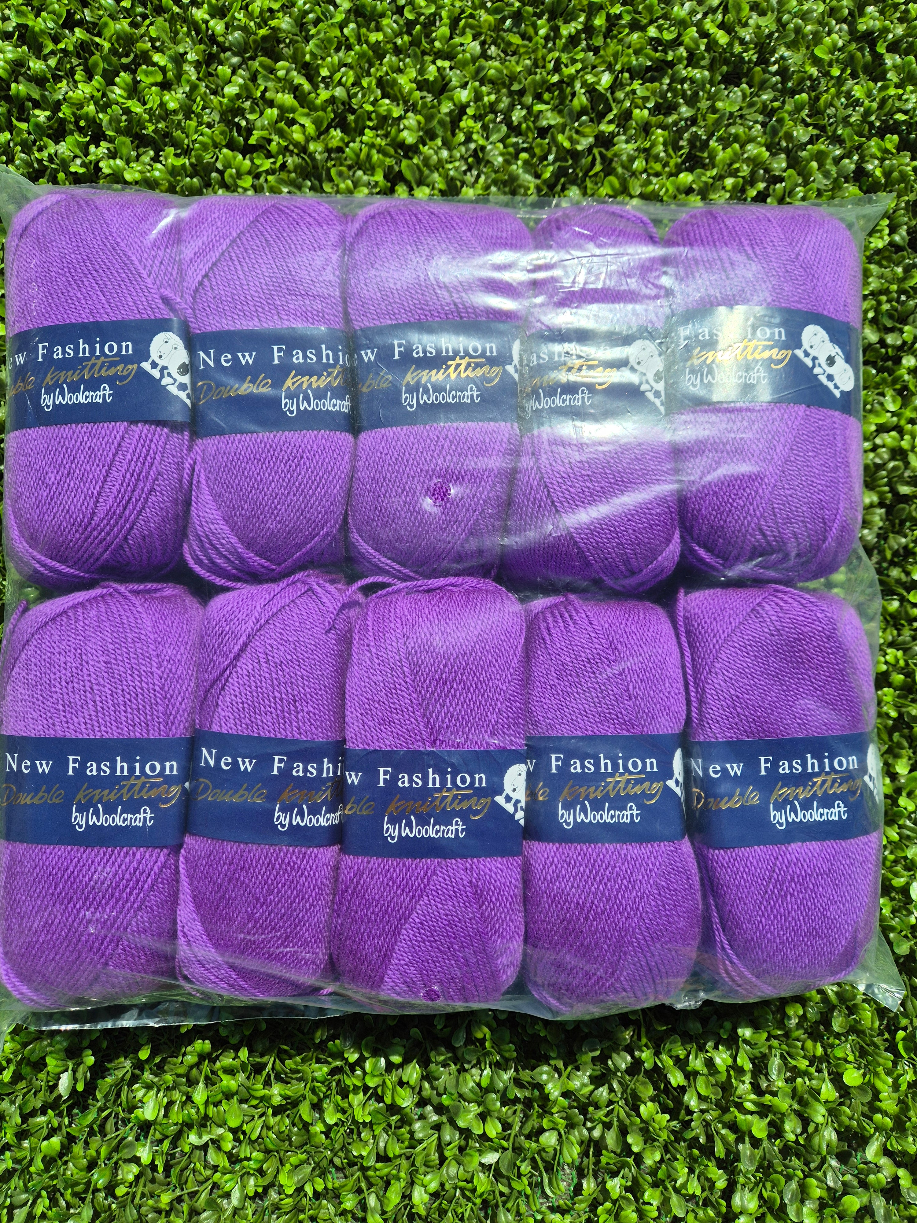 Special Offer INCLUDING POSTAGE - 10 x 100g New Fashion Double Knit Violet 718
