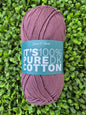 James C Brett It's 100% Pure Cotton DK - Shade IC39 Merlot