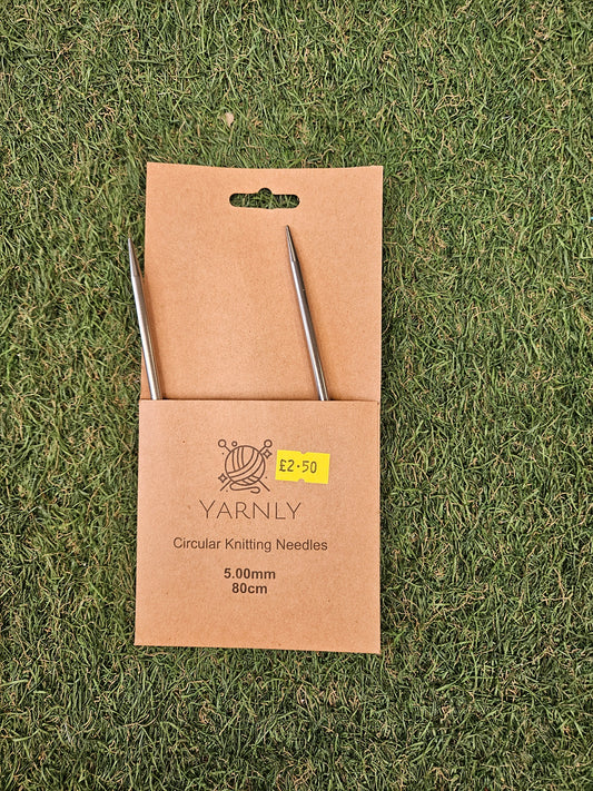 Yarnly Circular Knitting Needles 5mm, 80cm