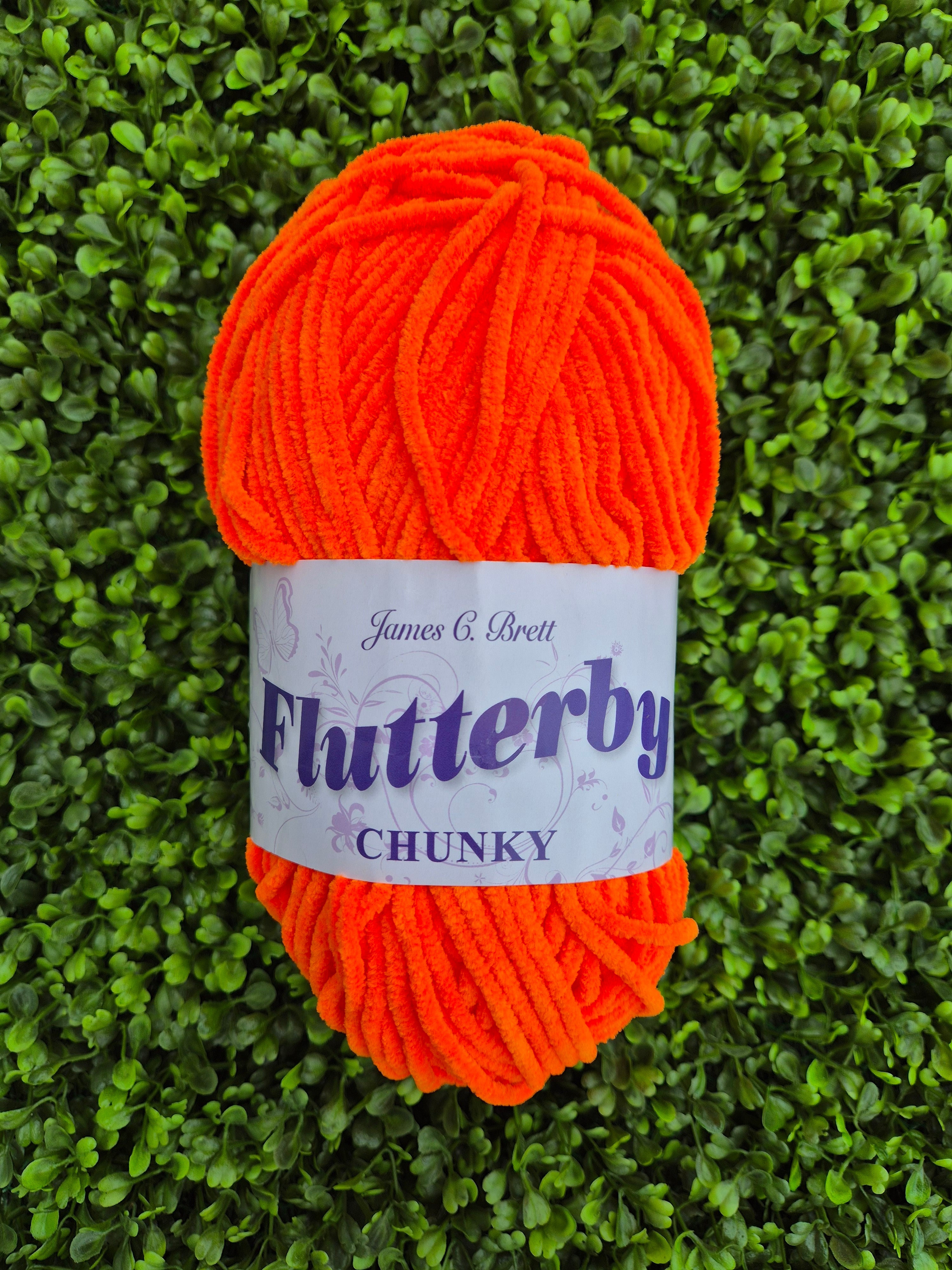 James C Brett Flutterby Chunky B65 Clementine