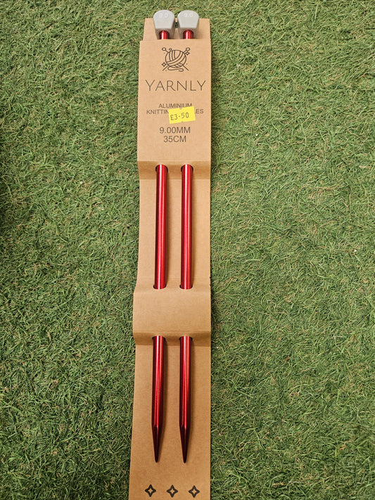 Yarnly Aluminium Knitting Needles 9mm, 35cm