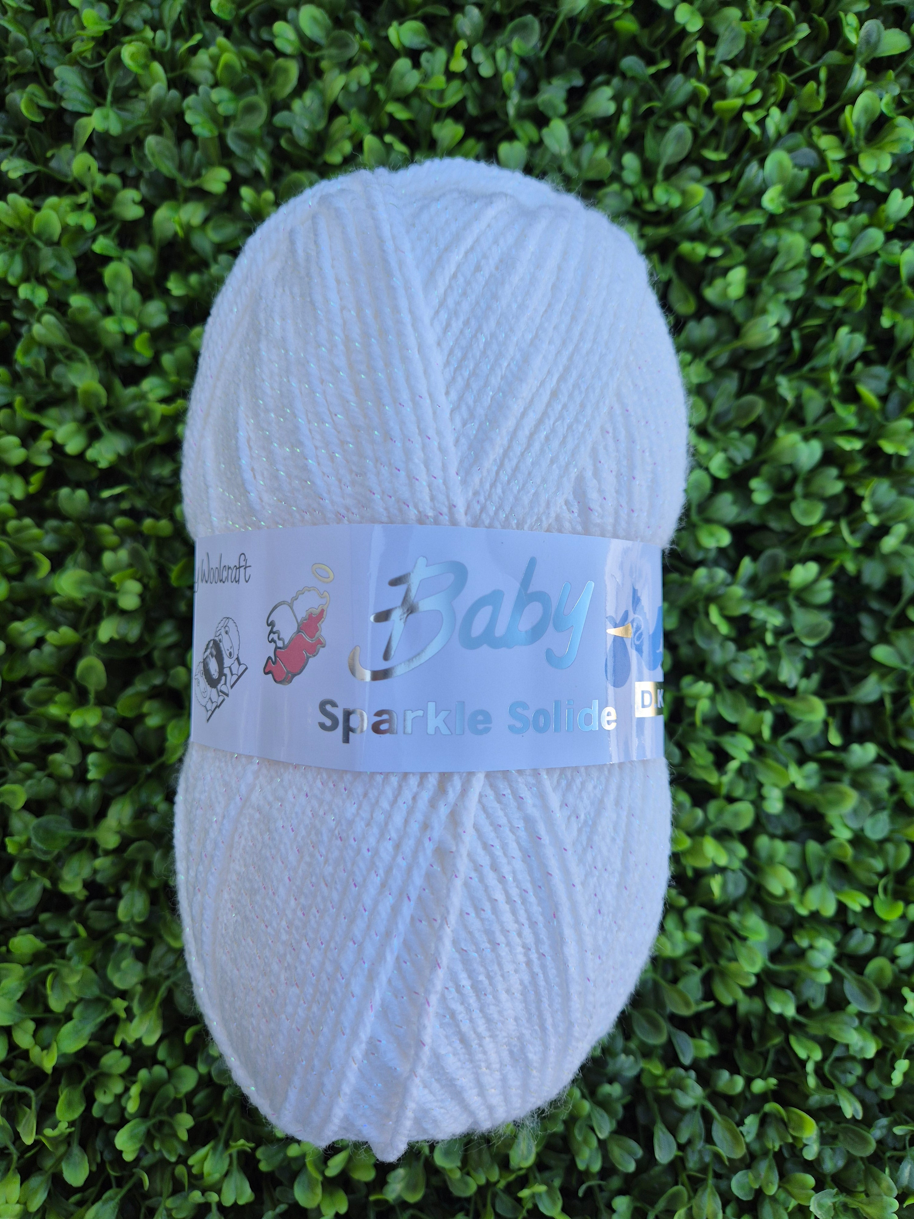 Woolcraft Baby Sparkle Solide DK White  7241