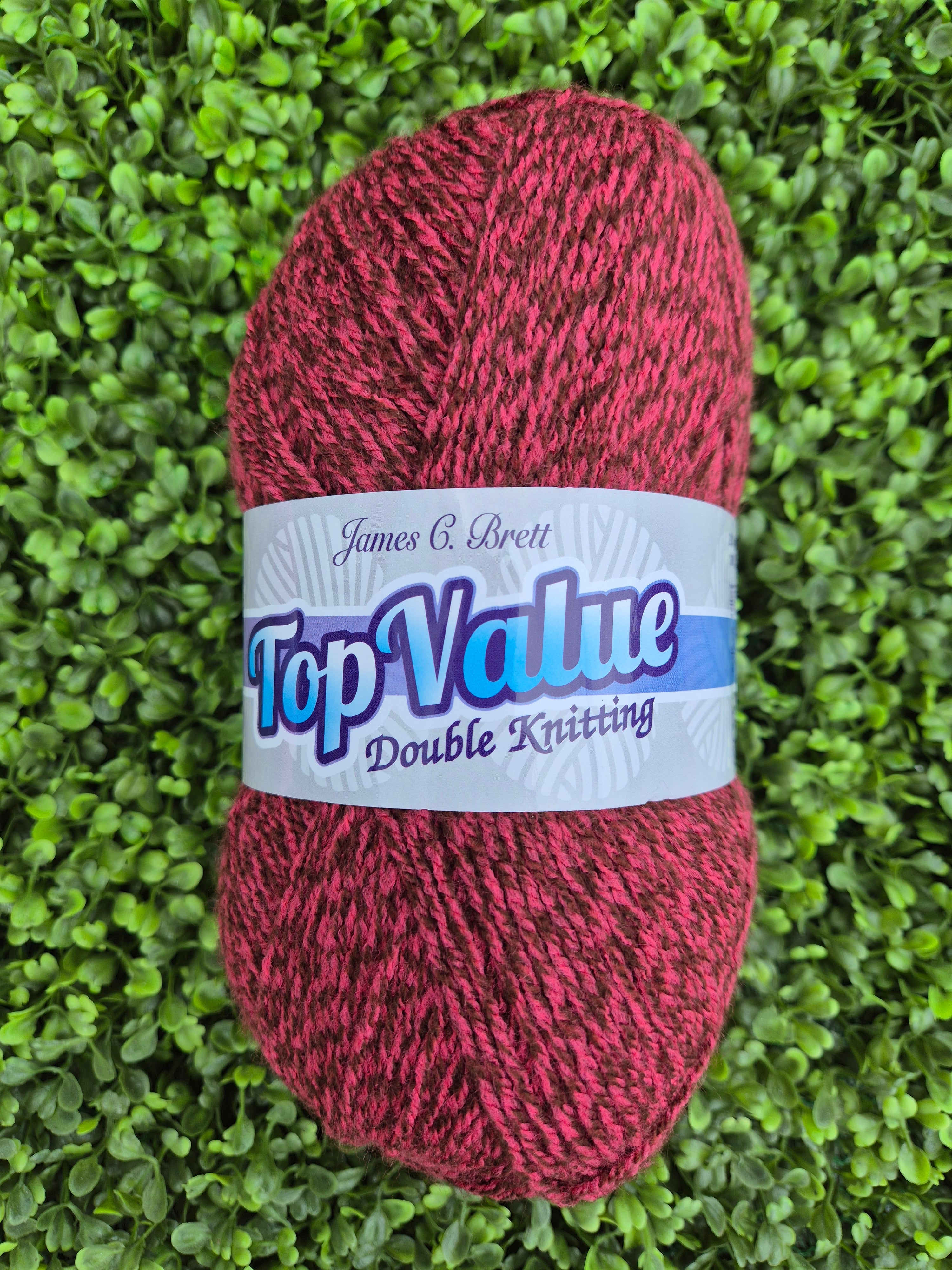 James C Brett Top Value DK Shade No. 8482 Rosewood, Dye Lot 52486