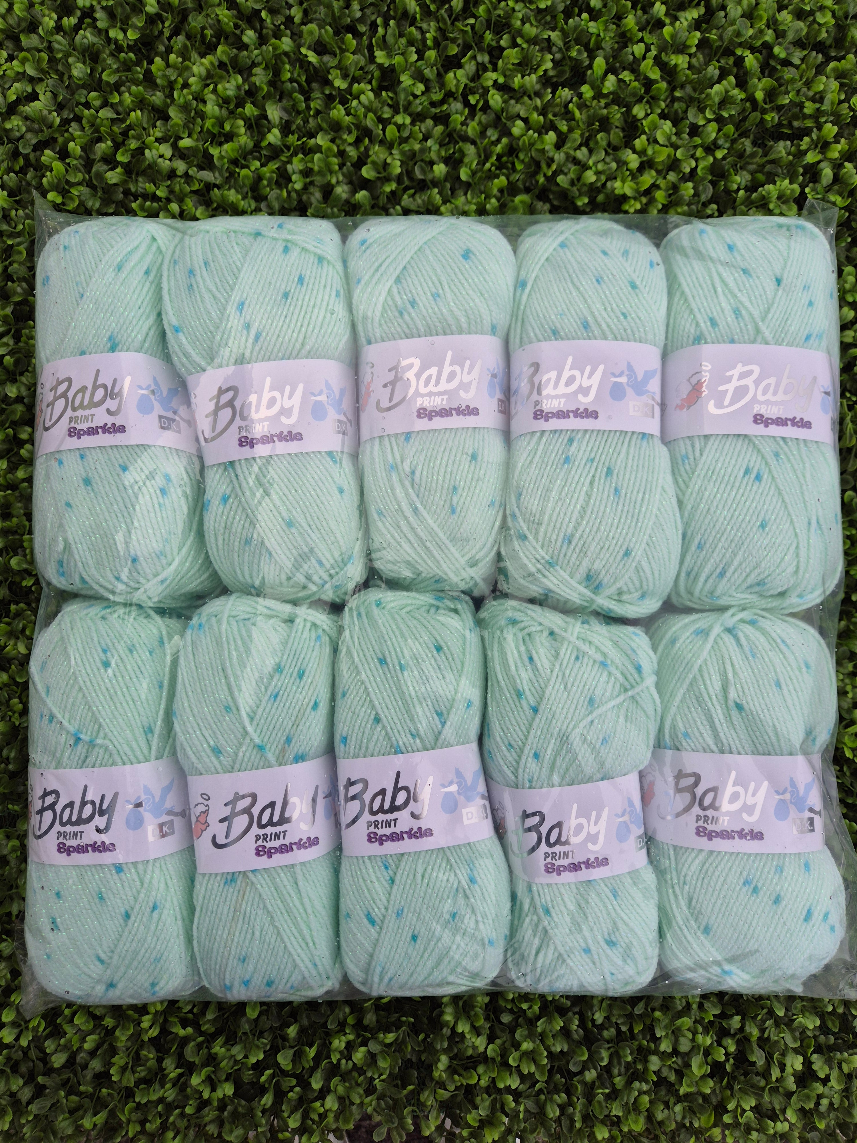 Woolcraft Baby Print Sparkle DK Green 5410 Bundle ***FREE POSTAGE***