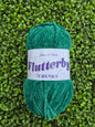 James C Brett Flutterby Chunky B76 Evergreen (sparkle)