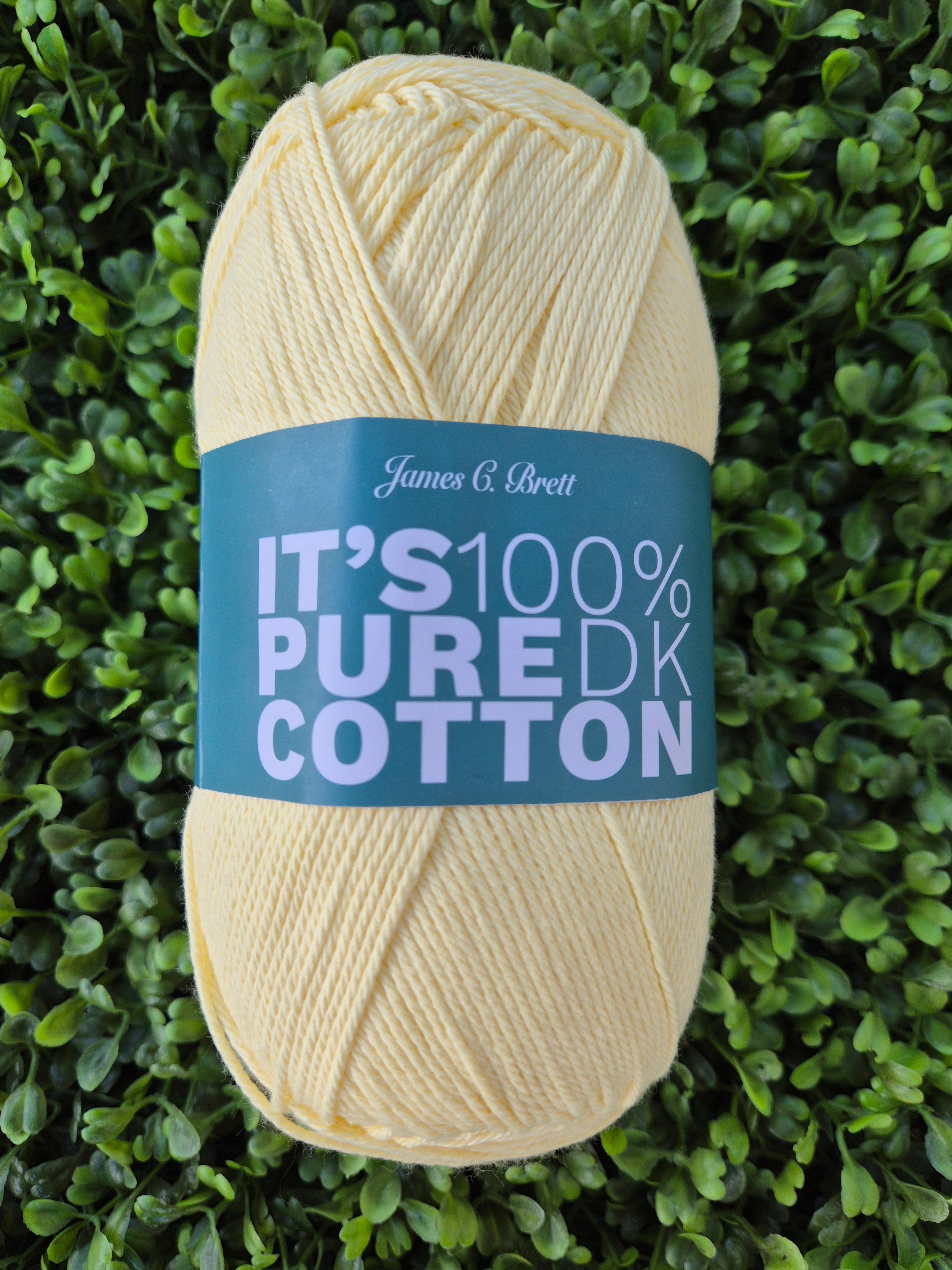James C Brett It's 100% Pure Cotton DK - Shade IC02 Lemon