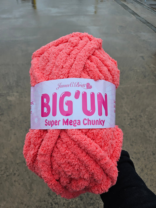James C Brett 'Big'Un' Super Mega Chunky Wool - 300g (Orange Soda)