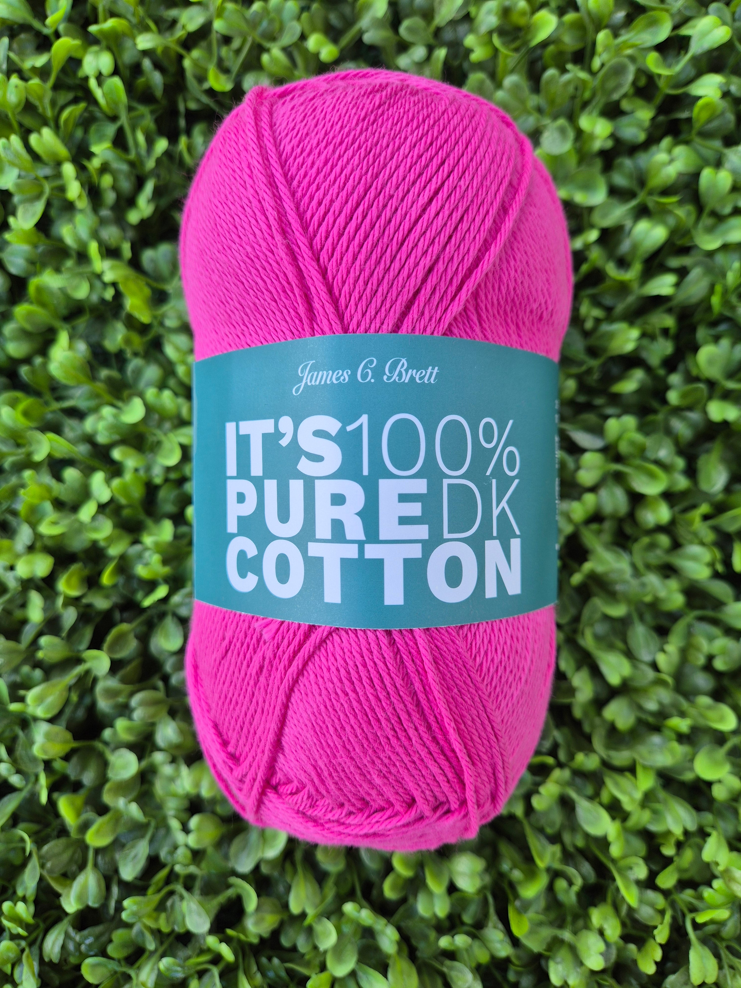 James C Brett It's 100% Pure Cotton DK - Shade IC28 Raspberry