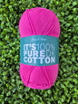 James C Brett It's 100% Pure Cotton DK - Shade IC28 Raspberry