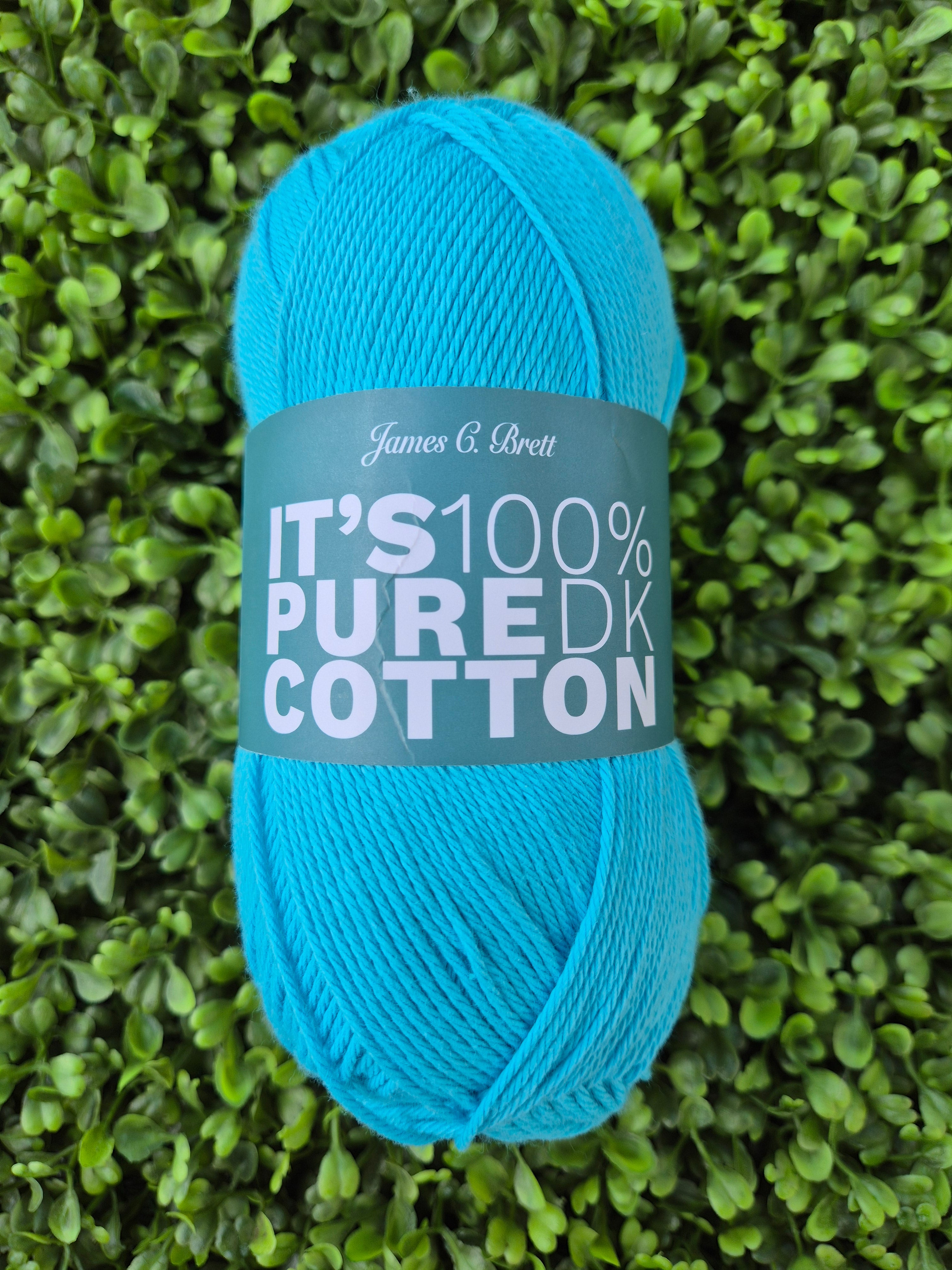 James C Brett It's 100% Pure Cotton DK - Shade IC08 Turquoise