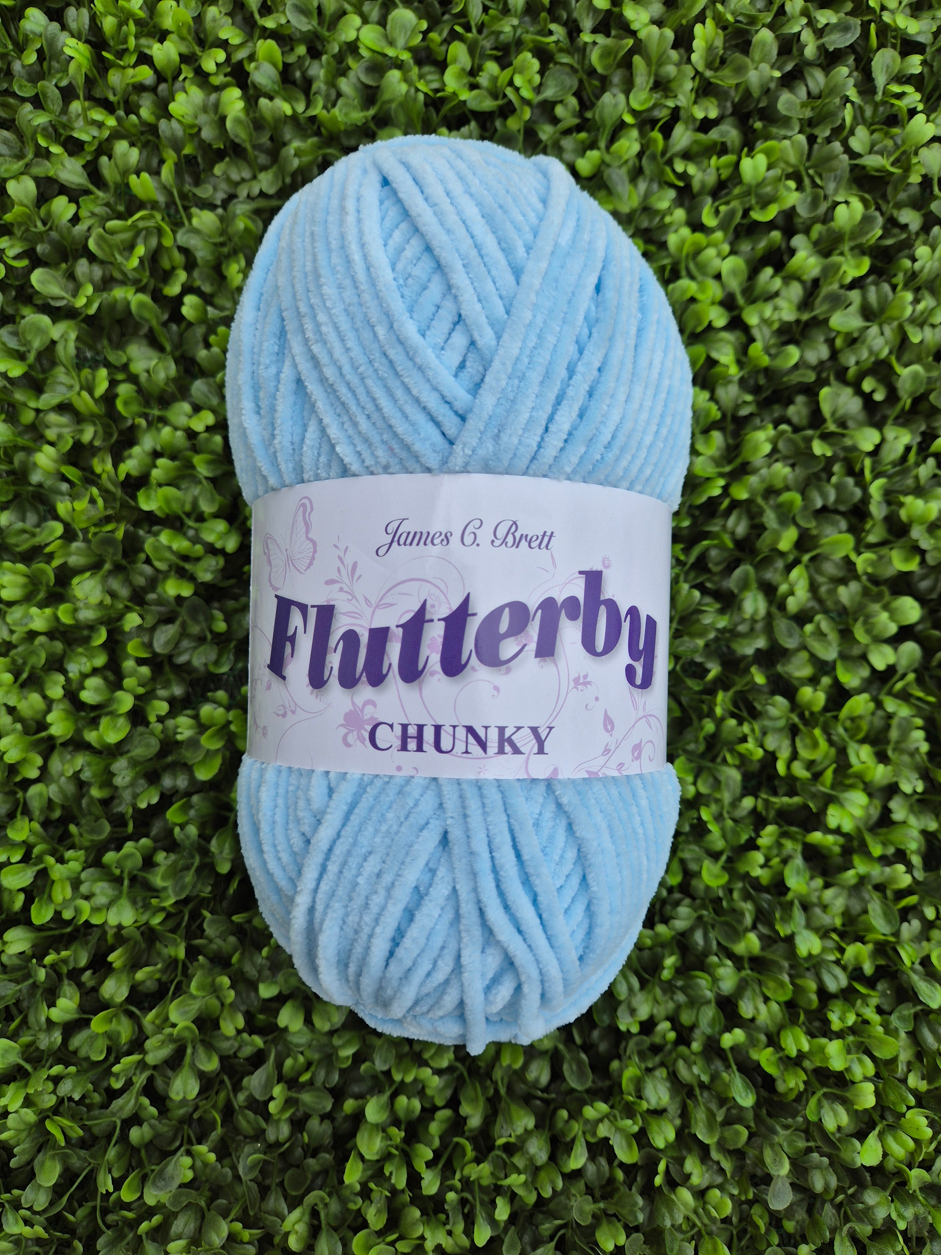 James C Brett Flutterby Chunky B03 Baby Blue