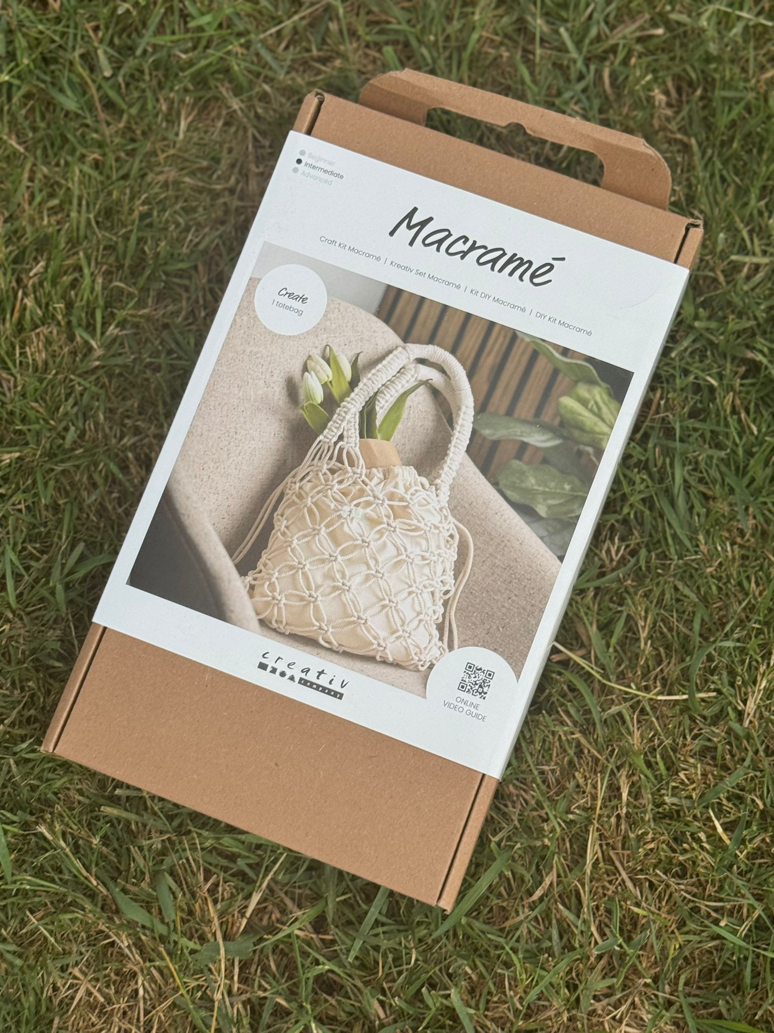 Creativ Company - Macrame Kit Totebag white