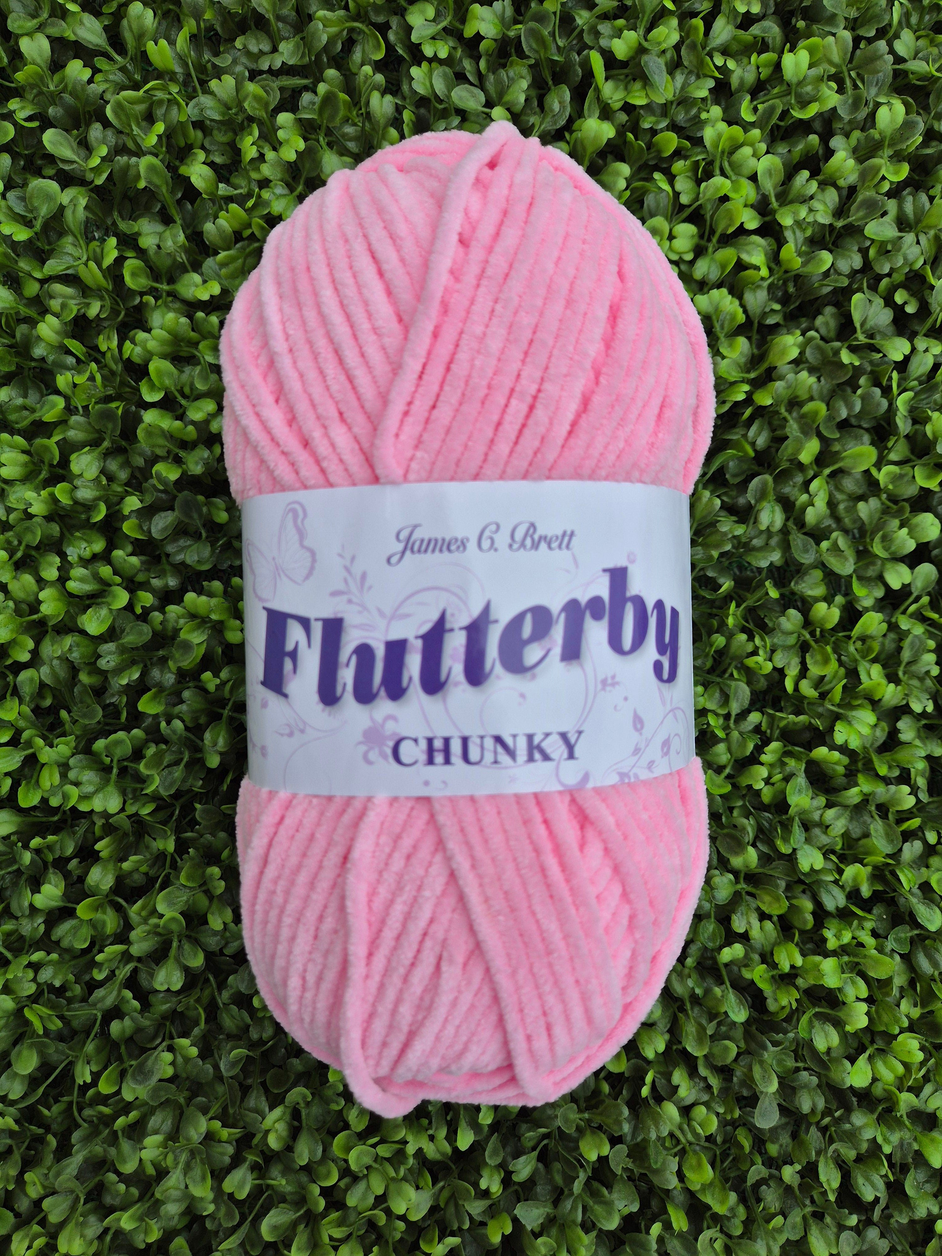 James C Brett Flutterby Chunky B12 Candy Pink