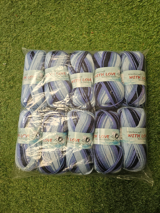 SPECIAL OFFER - DELIVERY INCLUDED. 10x Woolcraft With Love Double Knit - 3728 (100g)