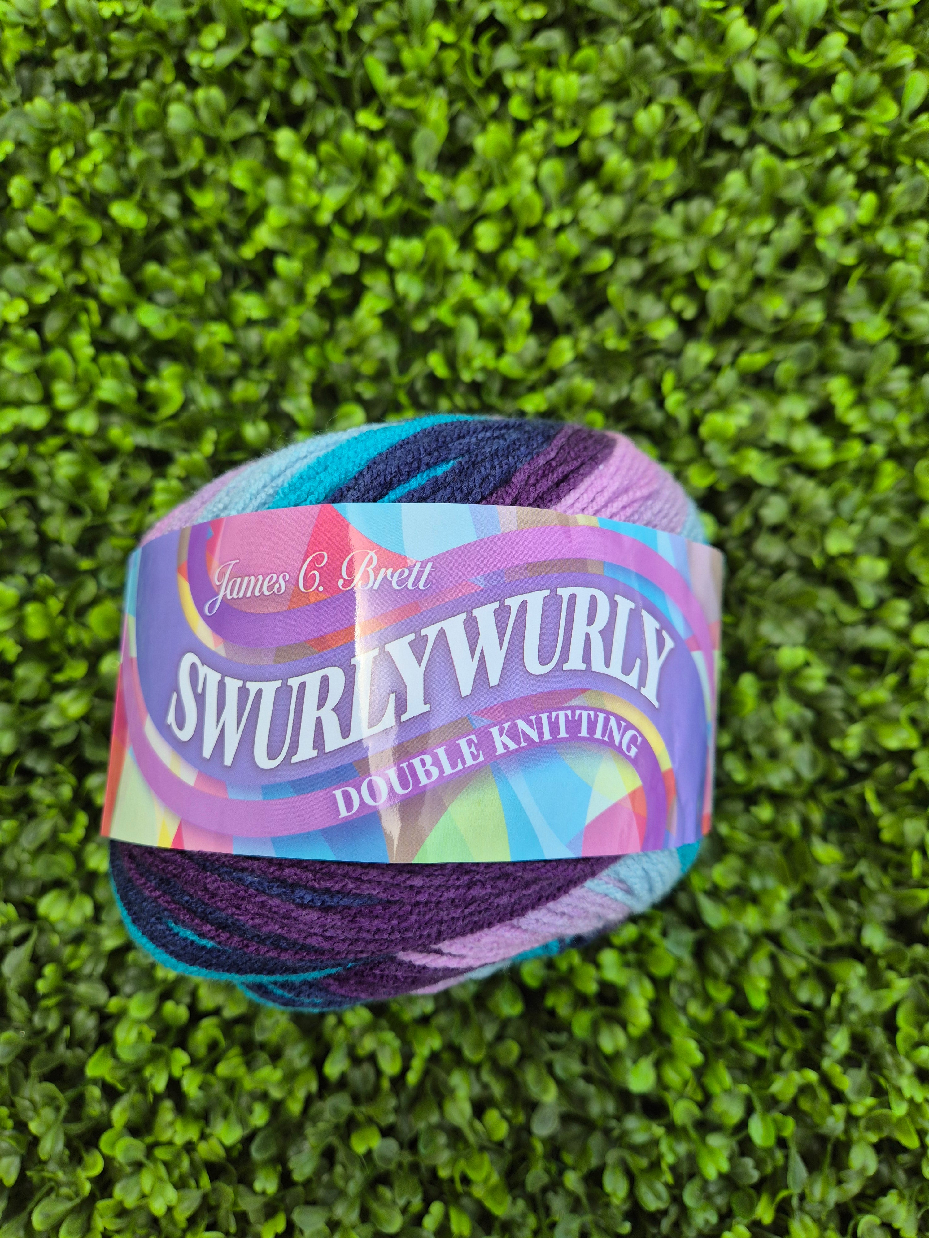 James C Brett Swurlywurly DK SRL02 Plum Ice