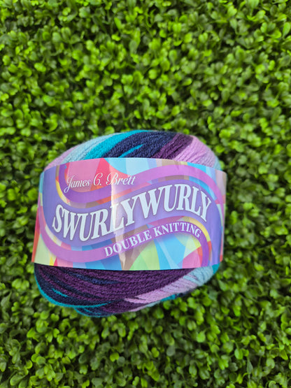 James C Brett Swurlywurly DK SRL02 Plum Ice