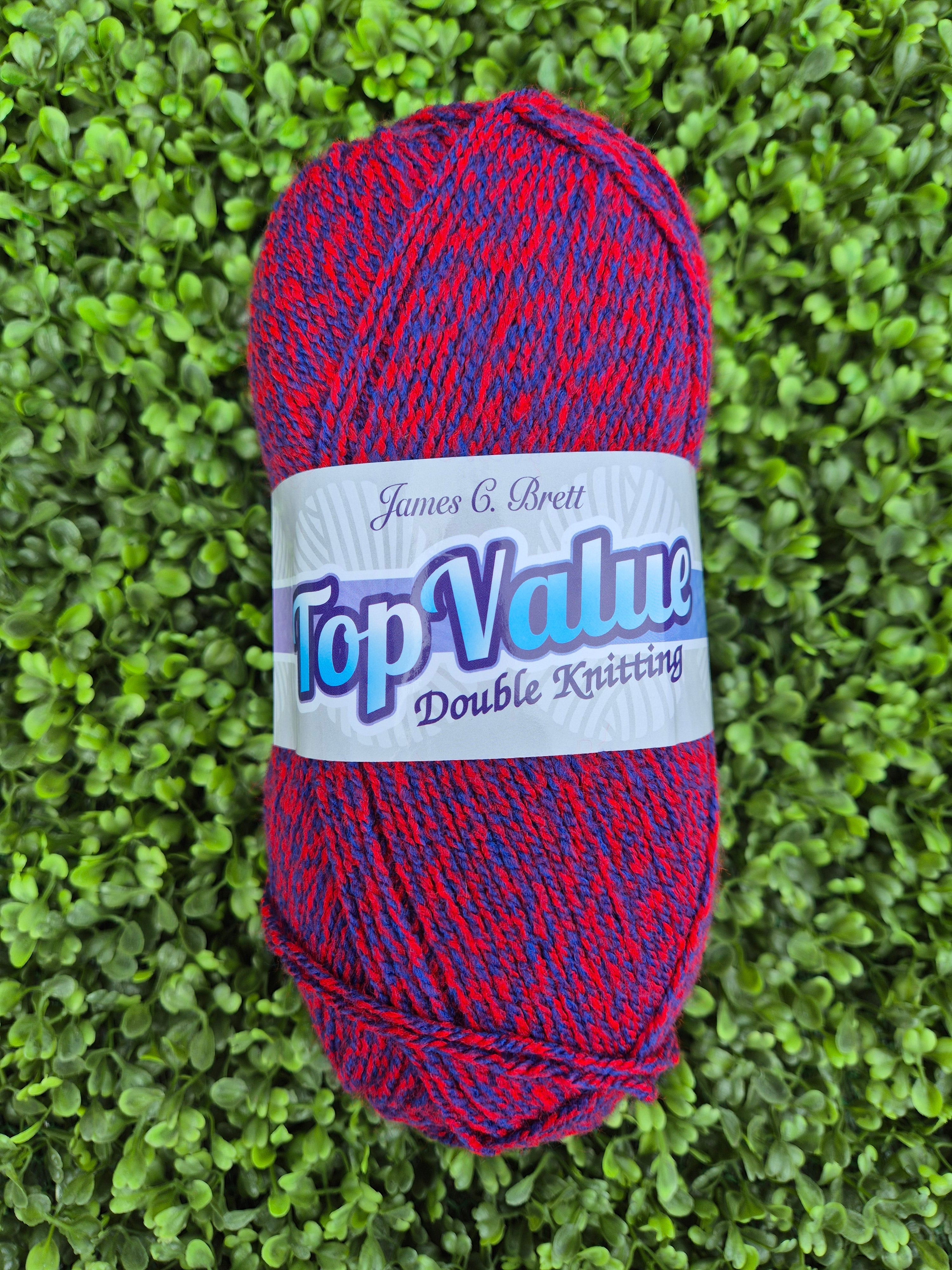 James C Brett Top Value DK Shade No. 8478 Pomegranate, Dye Lot 52486