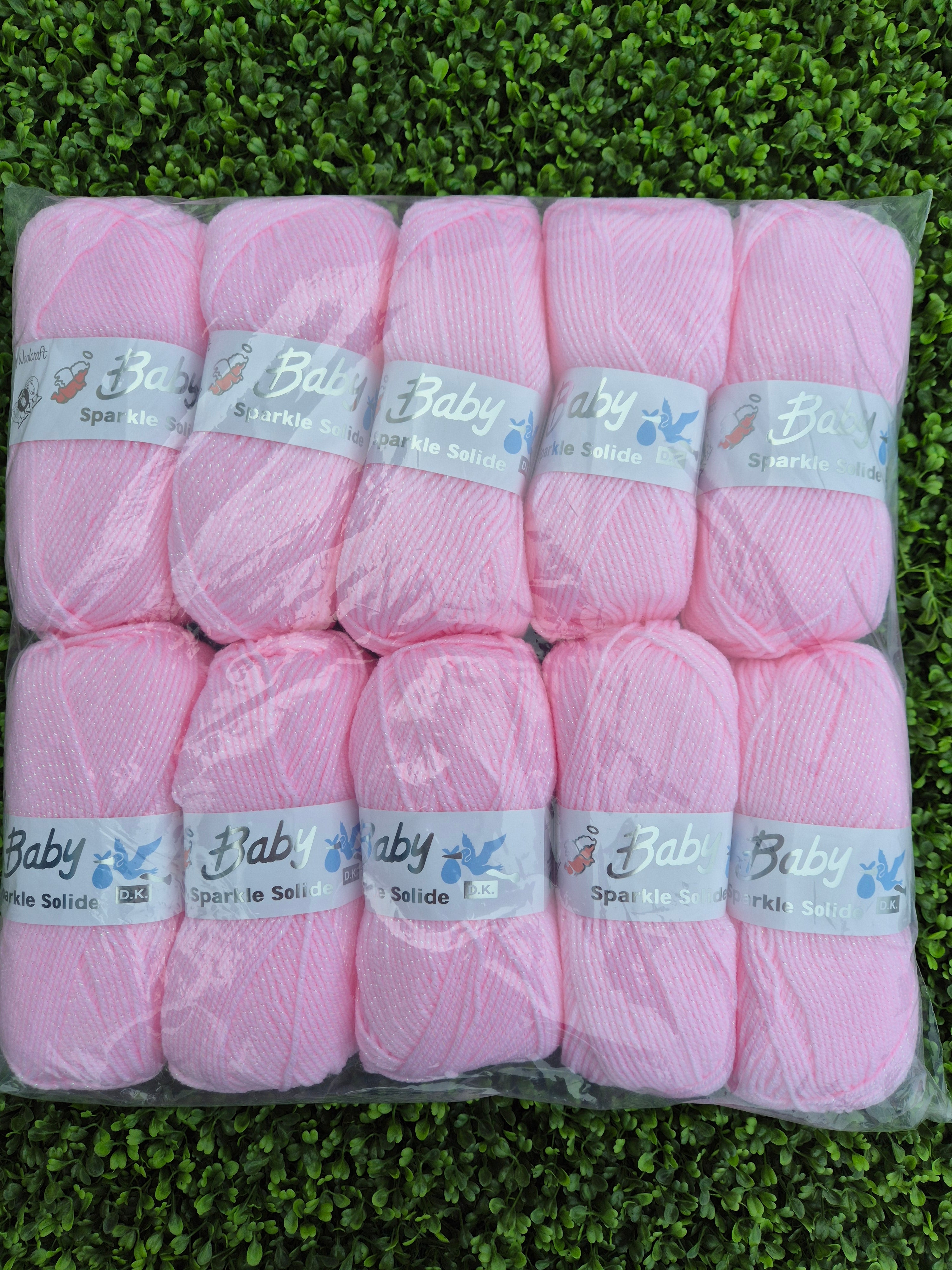 Woolcraft Baby Sparkle Solide DK Pink Bundle ***FREE POSTAGE***