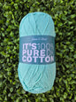 James C Brett It's 100% Pure Cotton DK - Shade IC27 Soft Green