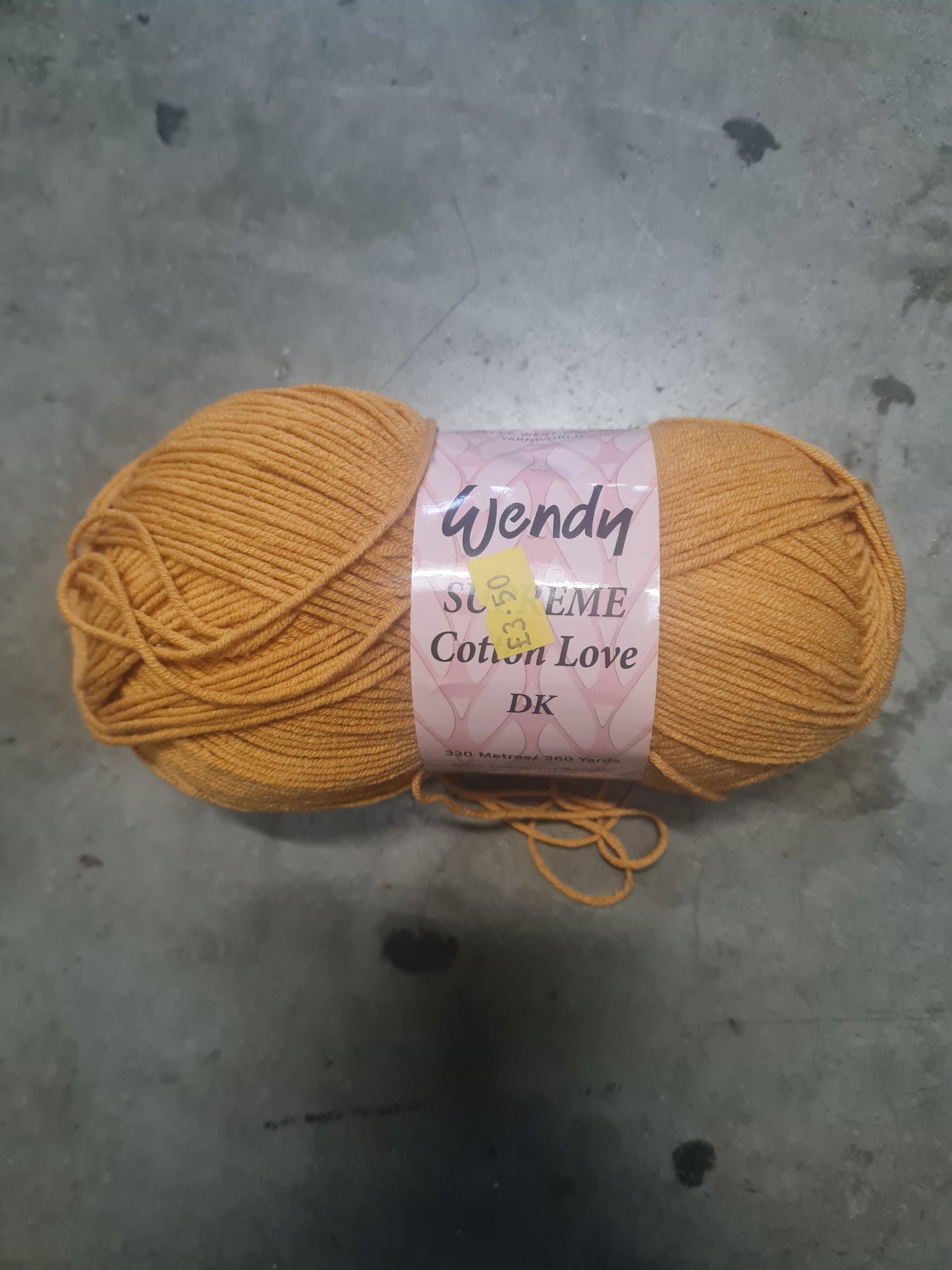 Wendy Supreme Cotton Love DK 100g - Mustard WCT14