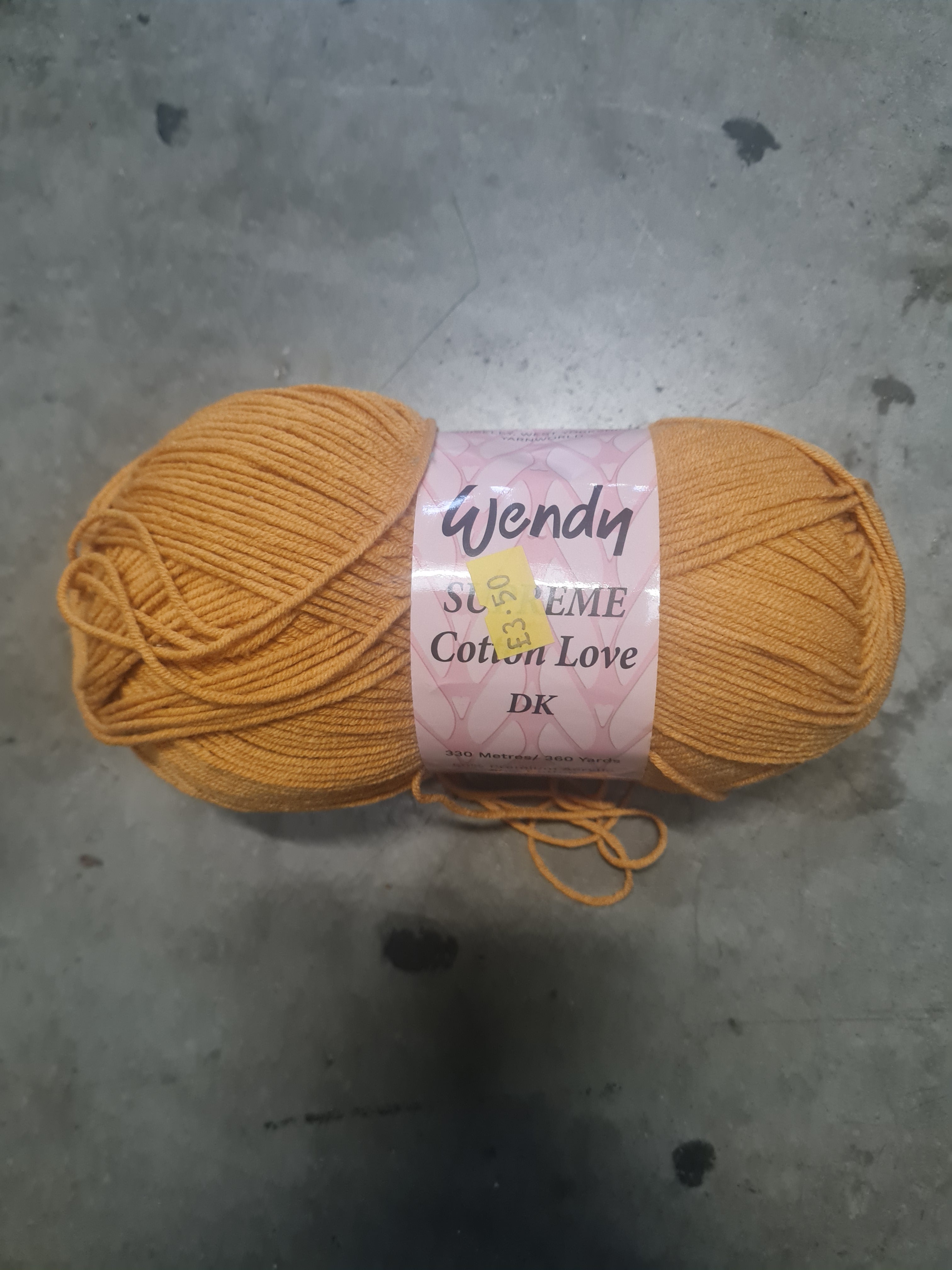 Wendy Supreme Cotton Love DK 100g - Mustard WCT14
