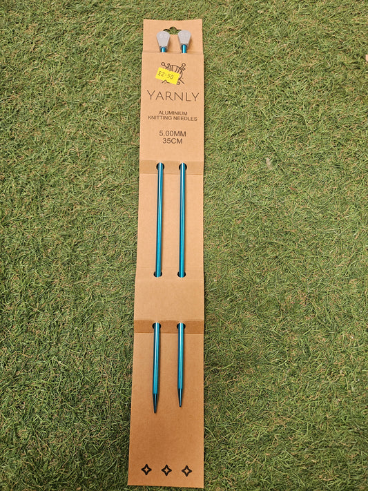 Yarnly Aluminium Knitting Needles 5mm, 35cm