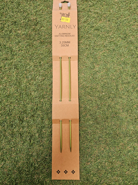 Yarnly Aluminium Knitting Needles 3.25mm, 35cm