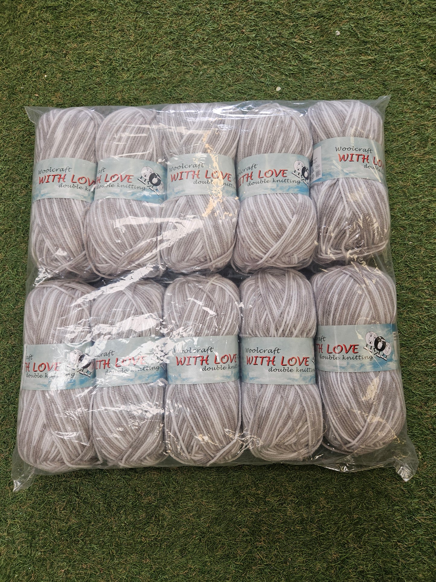 SPECIAL OFFER - DELIVERY INCLUDED. 10x Woolcraft With Love Double Knit - Pergrine (100g)