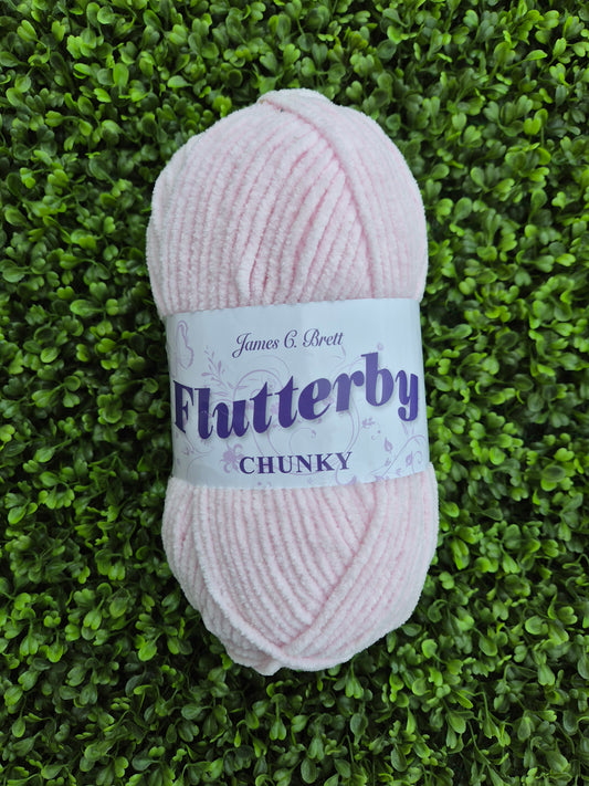 James C Brett Flutterby Chunky B7369 Fairy Dust Pink (Sparkle)