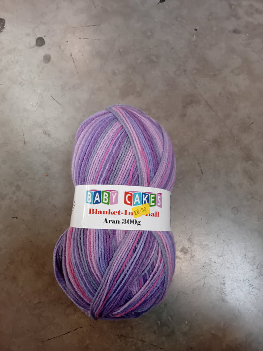 Baby cakes Blanket in a ball aran for elaine
