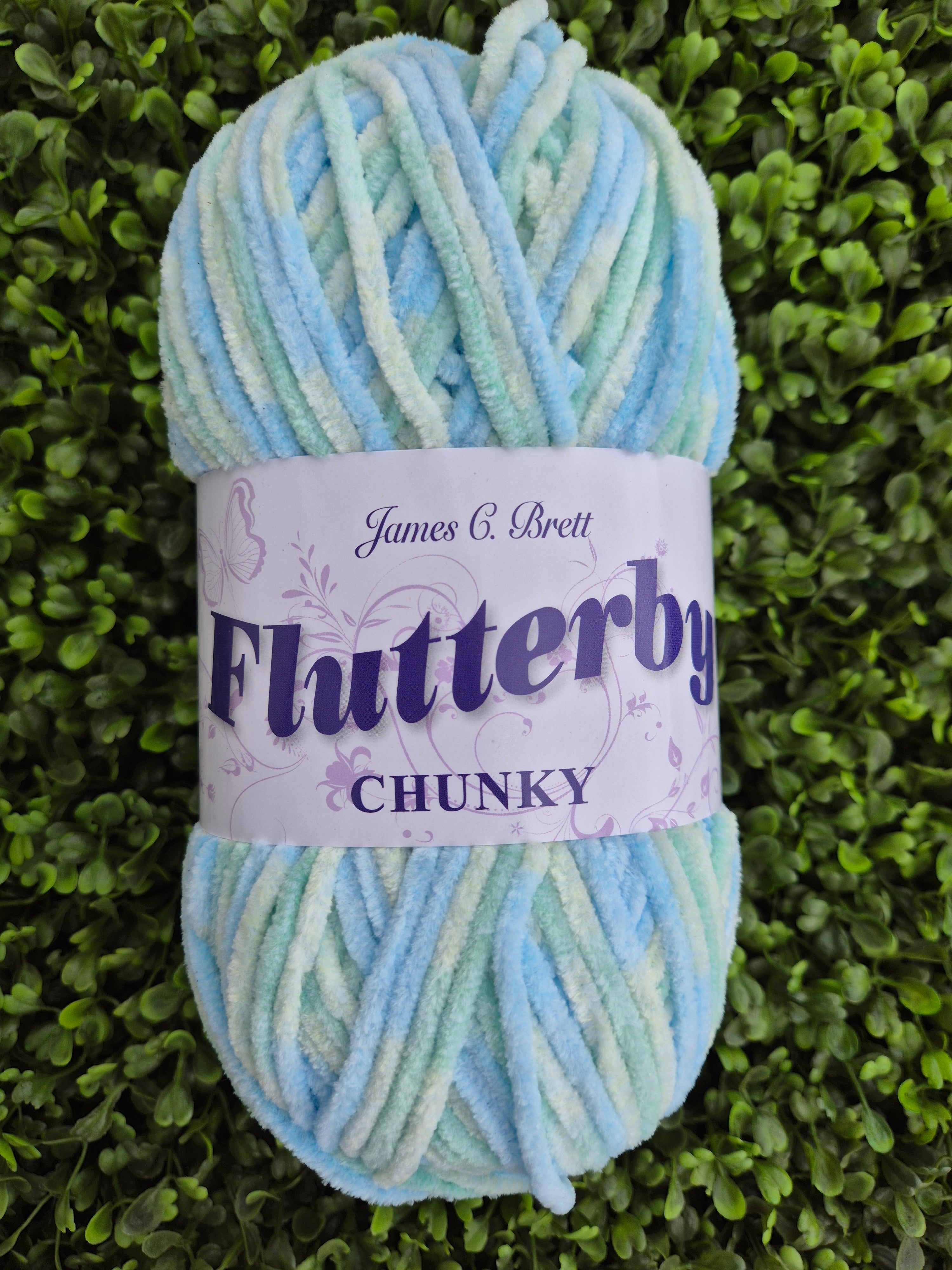 Hello Flutterby James C Brett Flutterby Chunky B60 Coastline – THE WOOL SHOP LLANDUDNO