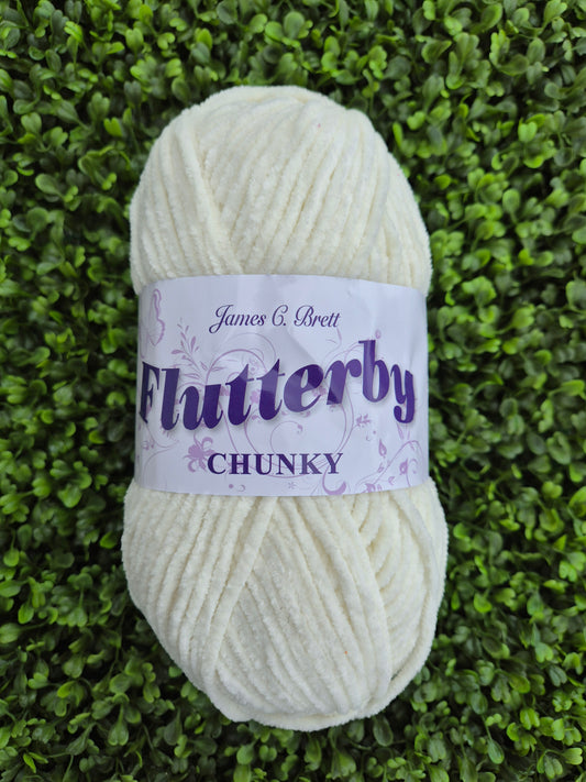 James C Brett Flutterby Chunky B04 Cream