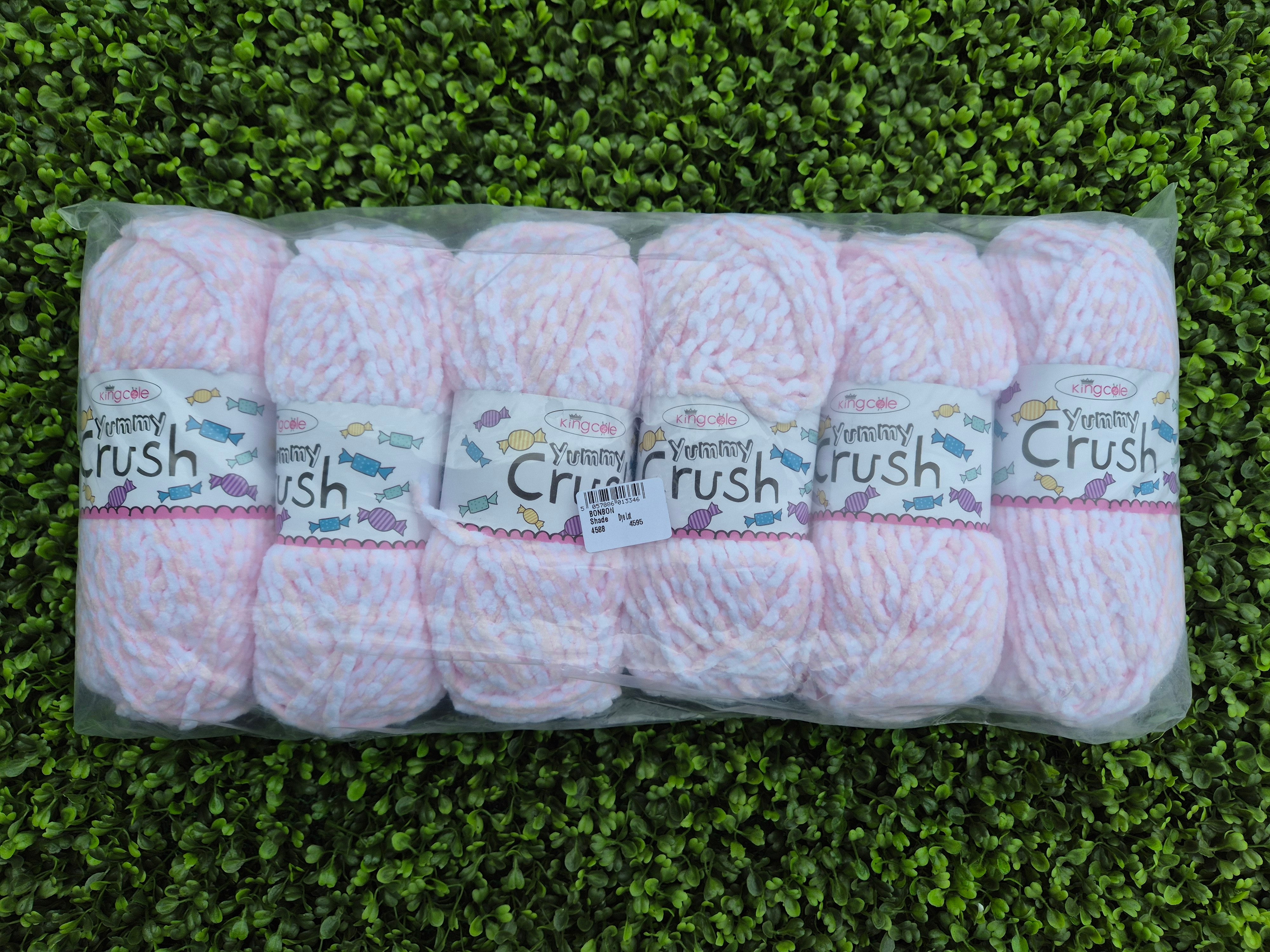*****PACK OF 6 ONLY £15**** King Cole Yummy Crush colour: 4588 Bonbon Pink lot: 4595