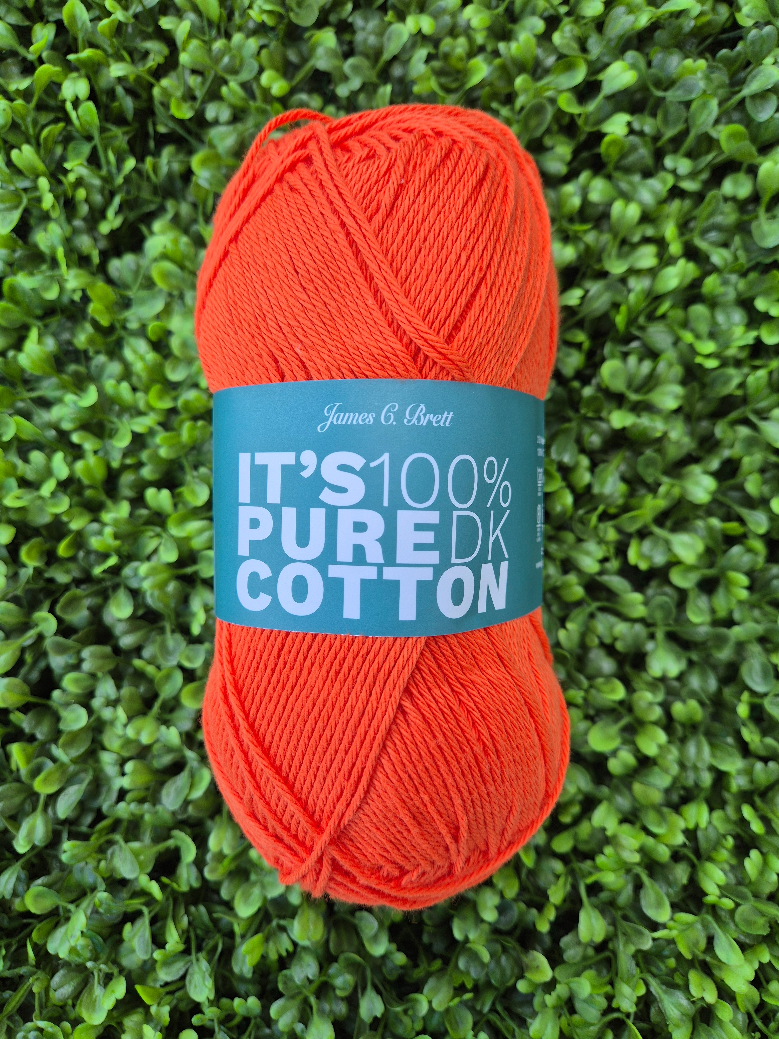 James C Brett It's 100% Pure Cotton DK - Shade IC14 Jaffa
